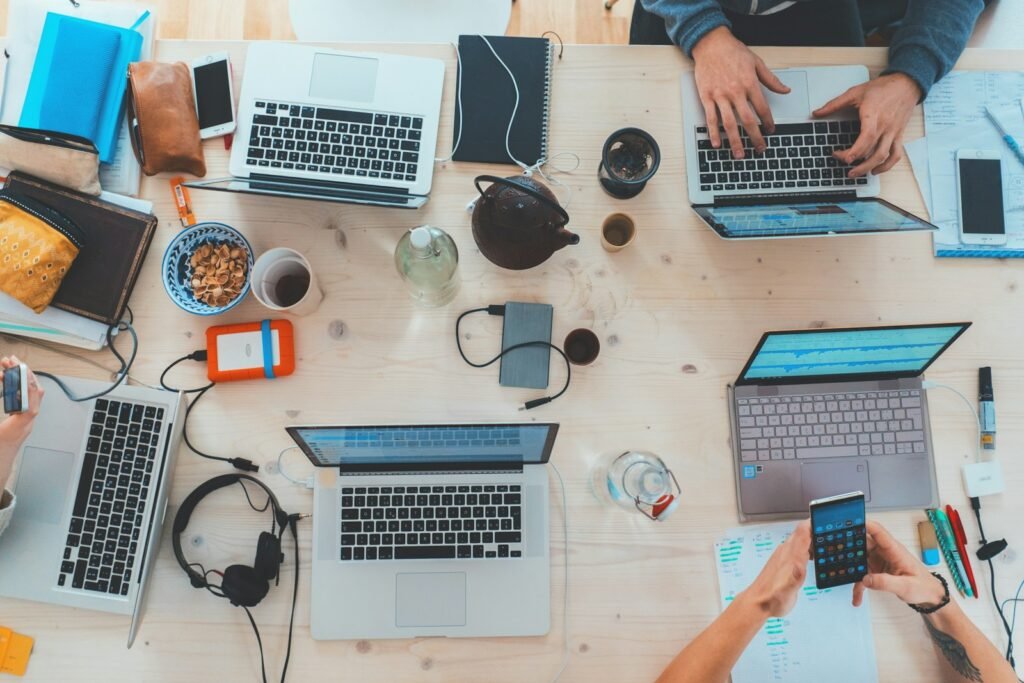 Team preparing a website launch